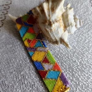 Kaleidoszkóp  - ékszer - karkötő - gyöngyös karkötő - Meska.hu