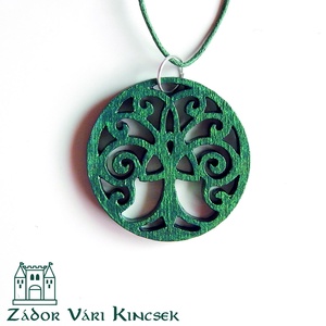 Kelta életfa medál fából - ékszer - nyaklánc - medál - Meska.hu