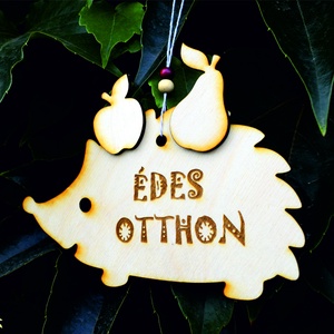 Édes otthon sünis őszi fa ajtódísz - otthon & életmód - dekoráció - ajtó- és ablak dekoráció - ajtódísz & kopogtató - Meska.hu