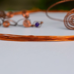 Vörösrézdrót - 0,8 mm-es - kellékek & szerszámok - gyöngyfűzés kellékek - drót - Meska.hu