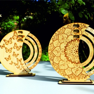 Mandalás öröknaptár fából - otthon & életmód - dekoráció - fali és függő dekoráció - falinaptár & öröknaptár - Meska.hu