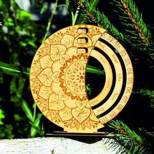 Mandalás öröknaptár fából - otthon & életmód - dekoráció - fali és függő dekoráció - falinaptár & öröknaptár - Meska.hu