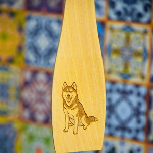 Kutyás fakanál fotó alapján név gravírozással, Otthon & Életmód, Konyhafelszerelés, tálalás, Sütés, főzés, Fakanál & Fakanáltartó, Famegmunkálás, MESKA