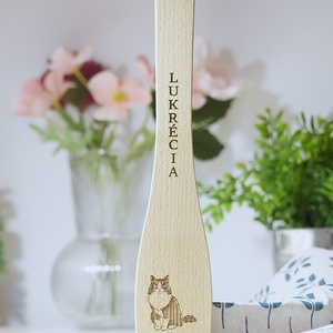 Cicás fakanál fotó alapján név gravírozással - otthon & életmód - konyhafelszerelés, tálalás - sütés, főzés - fakanál & fakanáltartó - Meska.hu