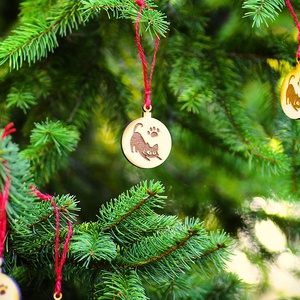 Cicás fa karácsonyfa díszek - karácsony - karácsonyi lakásdekoráció - karácsonyfadíszek - Meska.hu