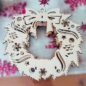 Karácsonyi fa dekoráció ablakba, ajtóra ledsorral - karácsony - karácsonyi lakásdekoráció - karácsonyi ajtódíszek - Meska.hu