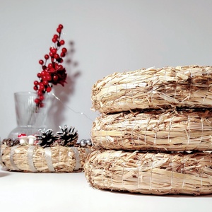 Szalma koszorú alap, 15 cm - kellékek & szerszámok - dekorációs kellékek - koszorú, koszorúalap - Meska.hu
