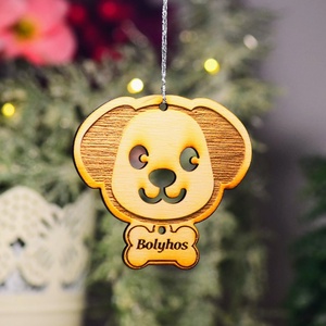 Kuya pofis fa karácsonyfa dísz név gravírozással, Karácsony, Karácsonyi lakásdekoráció, Karácsonyfadíszek, Famegmunkálás, MESKA