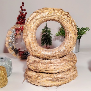 Szalma koszorú alap, 20 cm - kellékek & szerszámok - dekorációs kellékek - koszorú, koszorúalap - Meska.hu