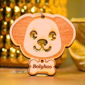 Kuya pofis fa karácsonyfa dísz név gravírozással - karácsony - karácsonyi lakásdekoráció - karácsonyfadíszek - Meska.hu