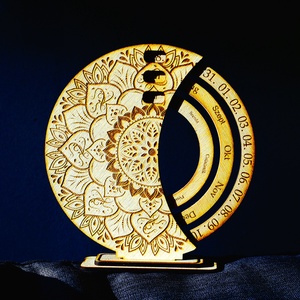 Mandalás öröknaptár fából - Meska.hu