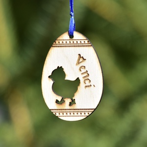 Csibés fa tojás dísz, tojásfára, név gravírozással - Meska.hu