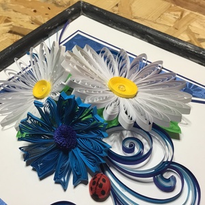 Virágos quilling fa kerettel - otthon & életmód - dekoráció - kép & falikép - Meska.hu