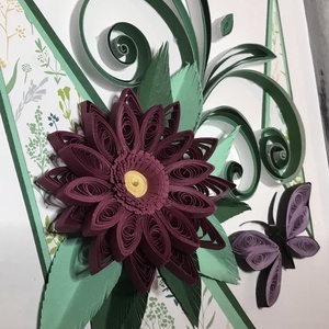 Quilling kép vintage fa kerettel - otthon & életmód - dekoráció - kép & falikép - Meska.hu