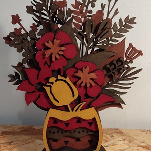 Nőnapi festett virág - otthon & életmód - dekoráció - asztal és polc dekoráció - asztaldísz - Meska.hu