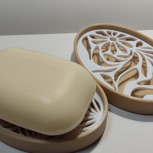 Ovális beige szappantartó - otthon & életmód - fürdőszoba - szappantartó - Meska.hu