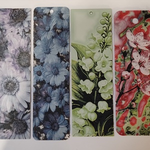 Virágos könyvjelző - könyv & zene - könyvjelző - Meska.hu