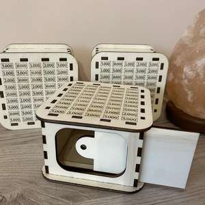 Lézergravírozott persely, 250.000 ft gyűjt�séhez - otthon & életmód - dekoráció - asztal és polc dekoráció - persely - Meska.hu