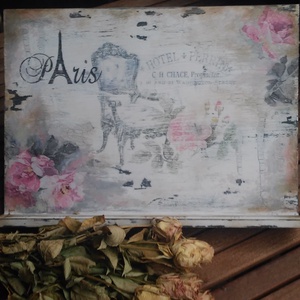 Shabby chic - szakácskönyv tartó - Meska.hu