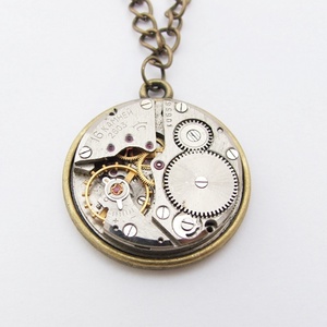 Steampunk óraszerkezet medálos nyaklánc #2 - ékszer - nyaklánc - medálos nyaklánc - Meska.hu
