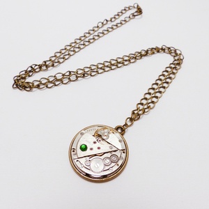 Steampunk óraszerkezet medálos nyaklánc #1 - ékszer - nyaklánc - medálos nyaklánc - Meska.hu