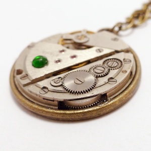 Steampunk óraszerkezet medálos nyaklánc #1 - ékszer - nyaklánc - medálos nyaklánc - Meska.hu