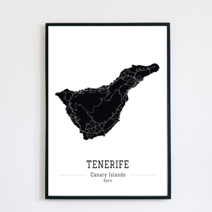 TENERIFE (Kanári-szigetek) színes minimalista dekorációs térkép - otthon & életmód - dekoráció - kép & falikép - poszter - Meska.hu