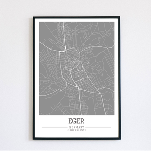 Minimalista EGER színes dekorációs térkép , Otthon & Lakás, Dekoráció, Kép & Falikép, Plakát, Mindenmás, MESKA
