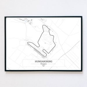 Minimalista Hungaroring térkép, Otthon & Lakás, Dekoráció, Kép & Falikép, Plakát, Mindenmás, MESKA