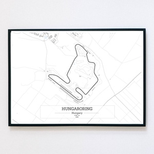 Minimalista Hungaroring térkép, Otthon & Életmód, Dekoráció, Kép & Falikép, Plakát, Mindenmás, MESKA