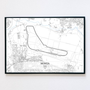 Minimalista Monza térkép - Meska.hu