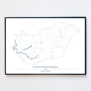 Minimalista Rockenbauer Pál Dél-dunántúli Kéktúra túratérkép, Otthon & Életmód, Dekoráció, Kép & Falikép, Plakát, Mindenmás, MESKA