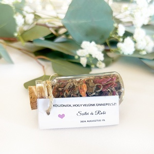 Kézműves tea üvegcsében, Esküvő, Emlék & Ajándék, Köszönőajándék, Mindenmás, MESKA