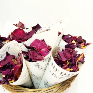 Szárított bordó rózsaszirmok (10 db), Esküvő, Dekoráció, Helyszíni dekor, Virágkötés, MESKA