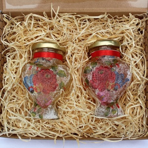 Anyák napi dupla szíves-mézes díszdoboz - élelmiszer - méz & propolisz - Meska.hu