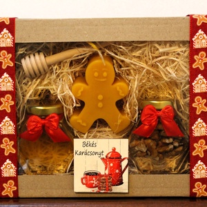 Karácsonyi ajándék  MÉZI díszdoboz, Karácsony, Karácsonyi ajándékozás, Karácsonyi ajándékcsomagolás, Élelmiszer előállítás, Gyertya-, mécseskészítés, MESKA