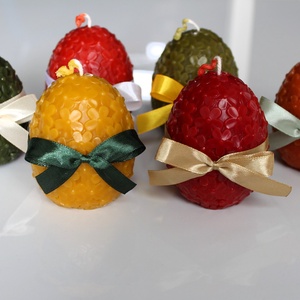 Húsvéti virágmintás tojás gyertya masnival - otthon & életmód - gyertya, illat, aroma - gyertya - Meska.hu