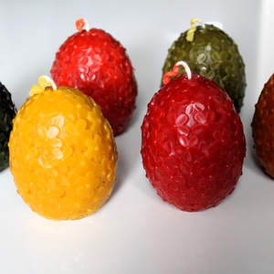 Húsvéti virágmintás tojás gyertya  - otthon & életmód - gyertya, illat, aroma - gyertya - Meska.hu