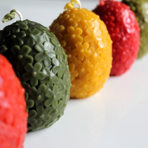 Húsvéti virágmintás tojás gyertya  - otthon & életmód - gyertya, illat, aroma - gyertya - Meska.hu