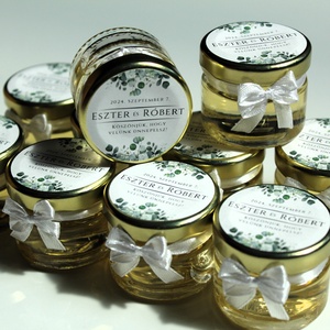 Esküvői mini mézes köszönet ajándék, Esküvő, Emlék & Ajándék, Köszönőajándék, Élelmiszer előállítás, Fotó, grafika, rajz, illusztráció, MESKA