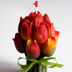 Tulipán örökcsokor méhviaszgyertya  - otthon & életmód - gyertya, illat, aroma - gyertya - Meska.hu