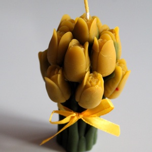 Tulipán örökcsokor méhviaszgyertya  - otthon & életmód - gyertya, illat, aroma - gyertya - Meska.hu