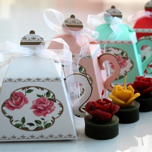 Mézes teáskanna ajándék díszdoboz - otthon & életmód - gyertya, illat, aroma - gyertya - Meska.hu