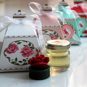 Mézes teáskanna ajándék díszdoboz - otthon & életmód - gyertya, illat, aroma - gyertya - Meska.hu