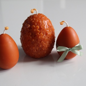 Húsvéti narancssárga tojás gyertya - otthon & életmód - gyertya, illat, aroma - gyertya - Meska.hu