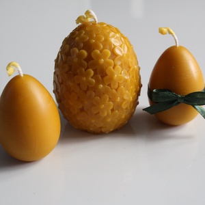 Húsvéti sárga tojás gyertya - Meska.hu