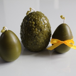 Húsvéti világoszöld hímes tojás gyertya - otthon & életmód - gyertya, illat, aroma - gyertya - Meska.hu