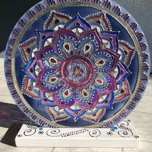 Üveg festmény mandala - Meska.hu
