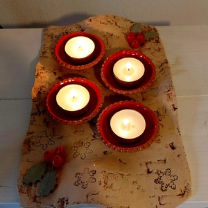 Adventi koszorú, Adventi asztali mécsestartó - karácsony - adventi díszek - adventi koszorú - Meska.hu