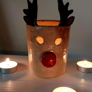 Adventi mécsestartó  - karácsony - karácsonyi lakásdekoráció - karácsonyi illatgyertya, mécses - Meska.hu